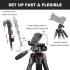 Jmary KP-2264 Professional Aluminium 1.75M Tripod Monopod for All DSLR Cameras (Black)